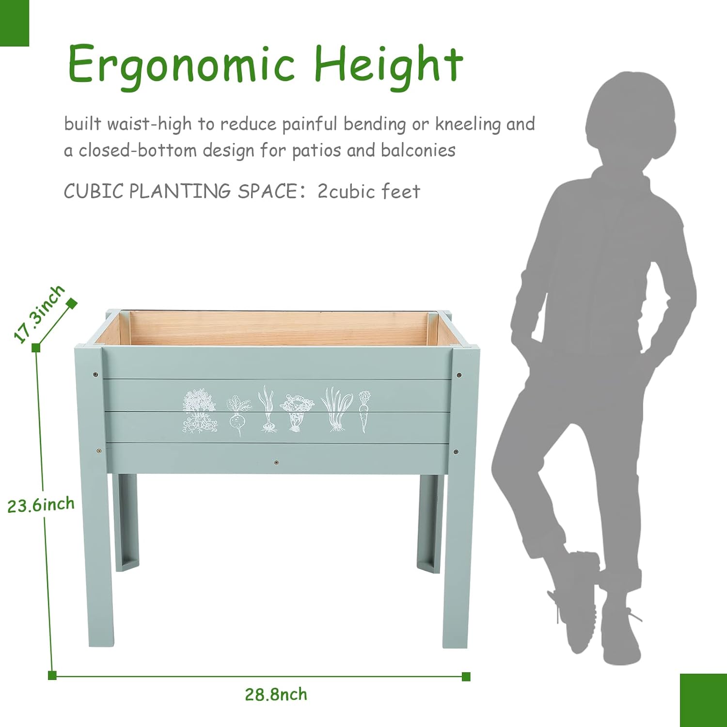Raised Garden Bed-Planters for - Kids Outdoor Chalkboard recension och pris