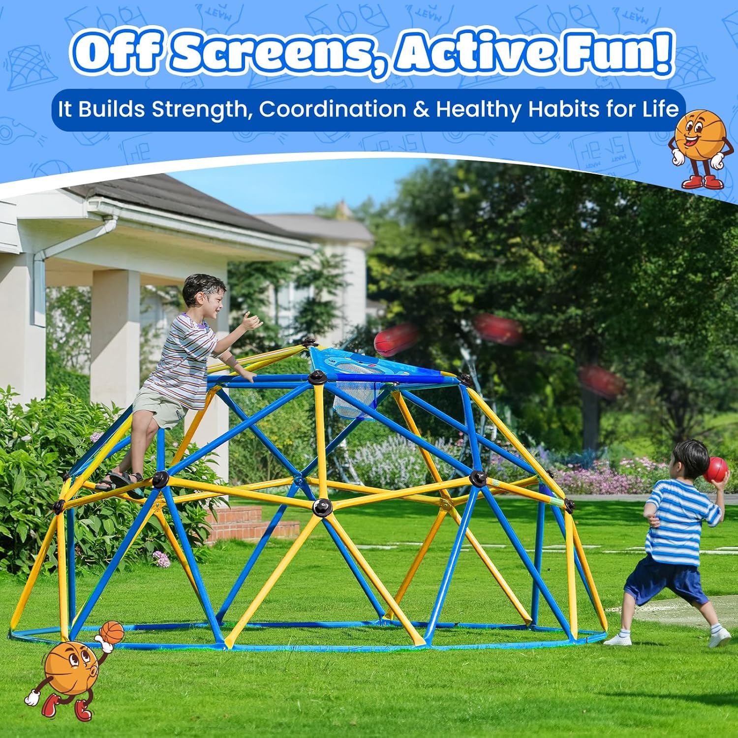 Zupapa 10FT Climbing Dome, Out - Kids Outdoor Jungle Gym Dome recension och pris