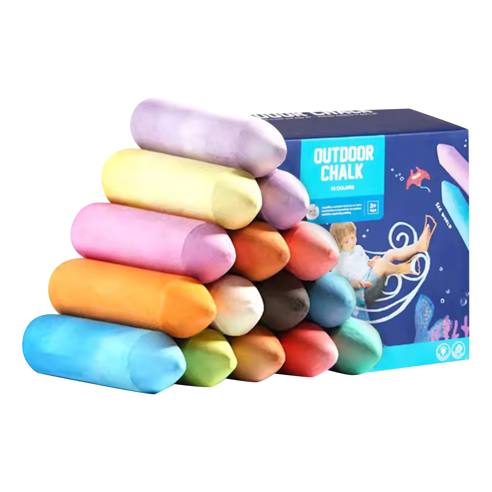 Washable Jumbo Sidewalk Colors - Kids Outdoor Chalkboard recension och pris
