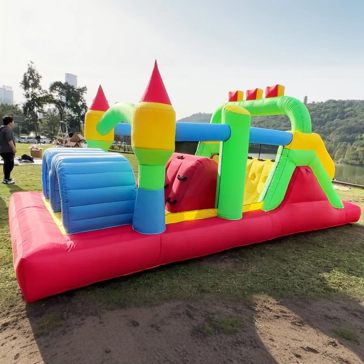 KF Inflatable Obstacle Course  - Kids Outdoor Tunnel recension och pris