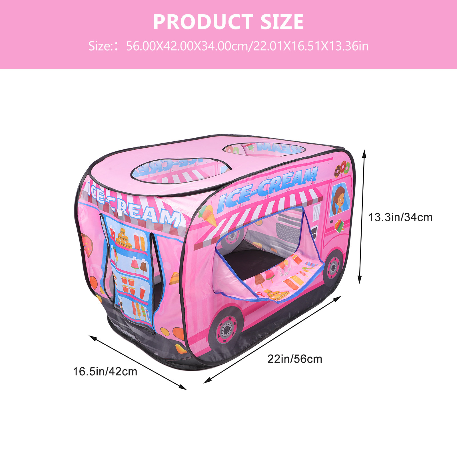 Ice Cream Foldable Tent for Ki - Kids Outdoor Tunnel recension och pris