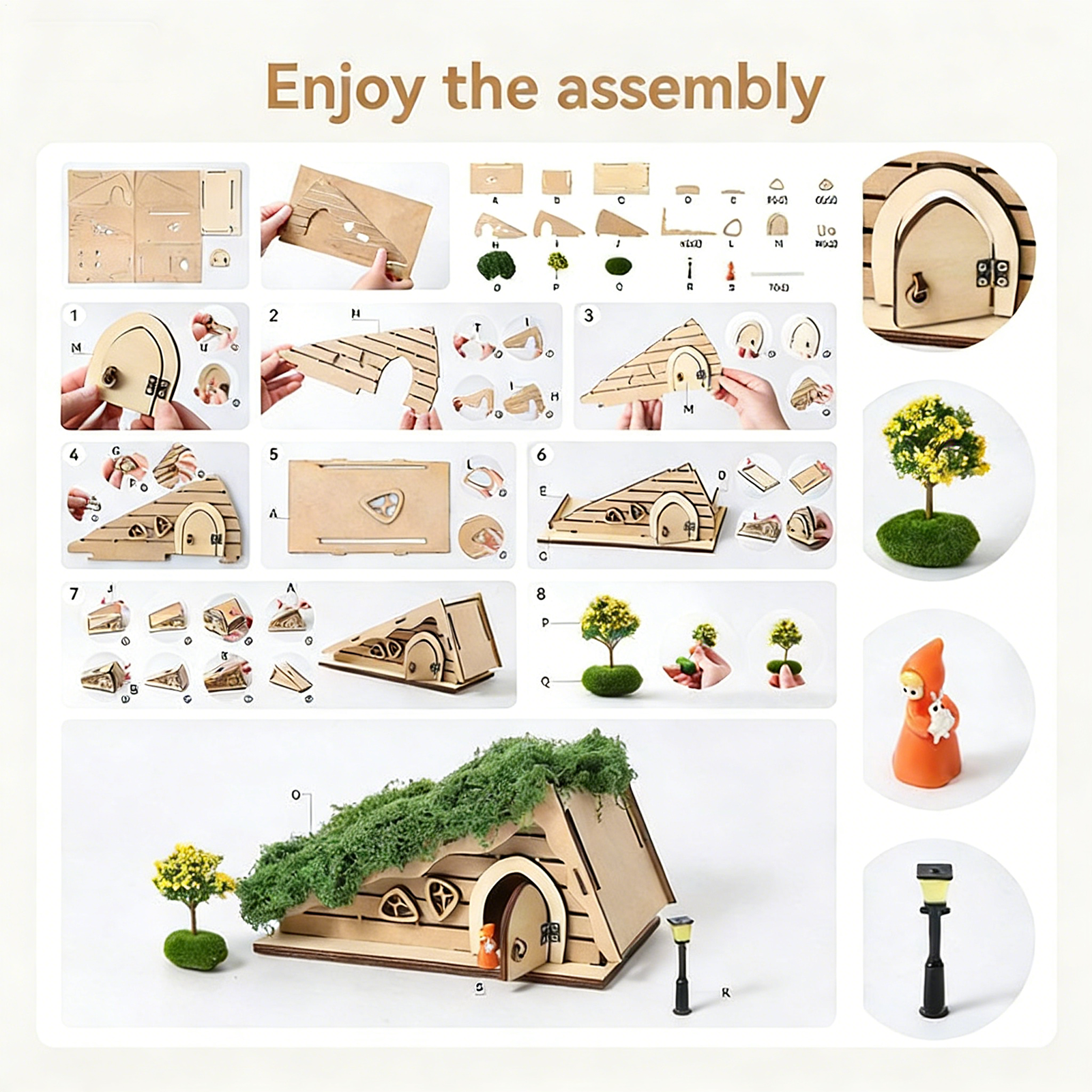 Wooden Fairy House Craft Kit T - Kids Outdoor Kit recension och pris
