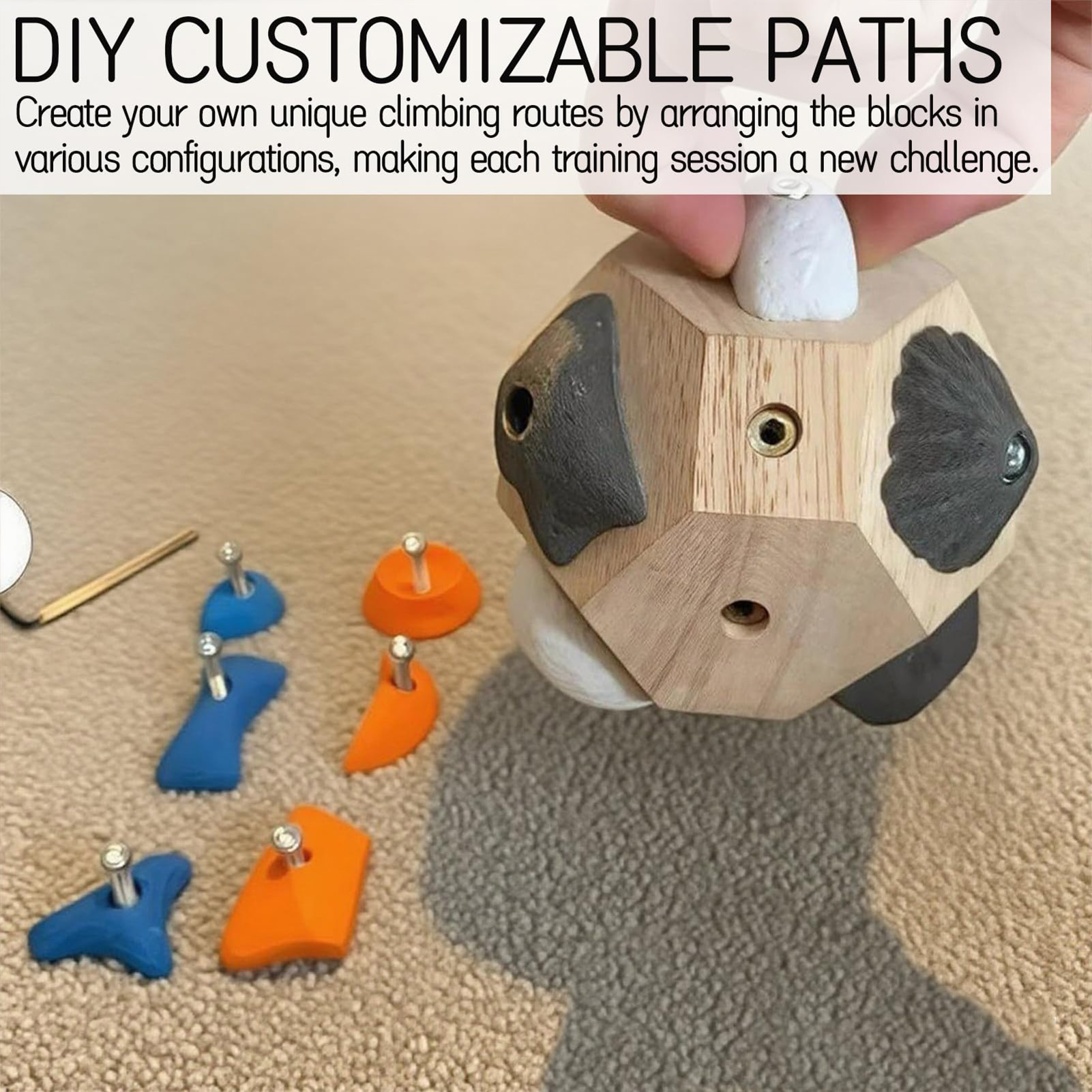 Handcrafted Climbing Boulder B - Kids Outdoor Climbing Equipment recension och pris