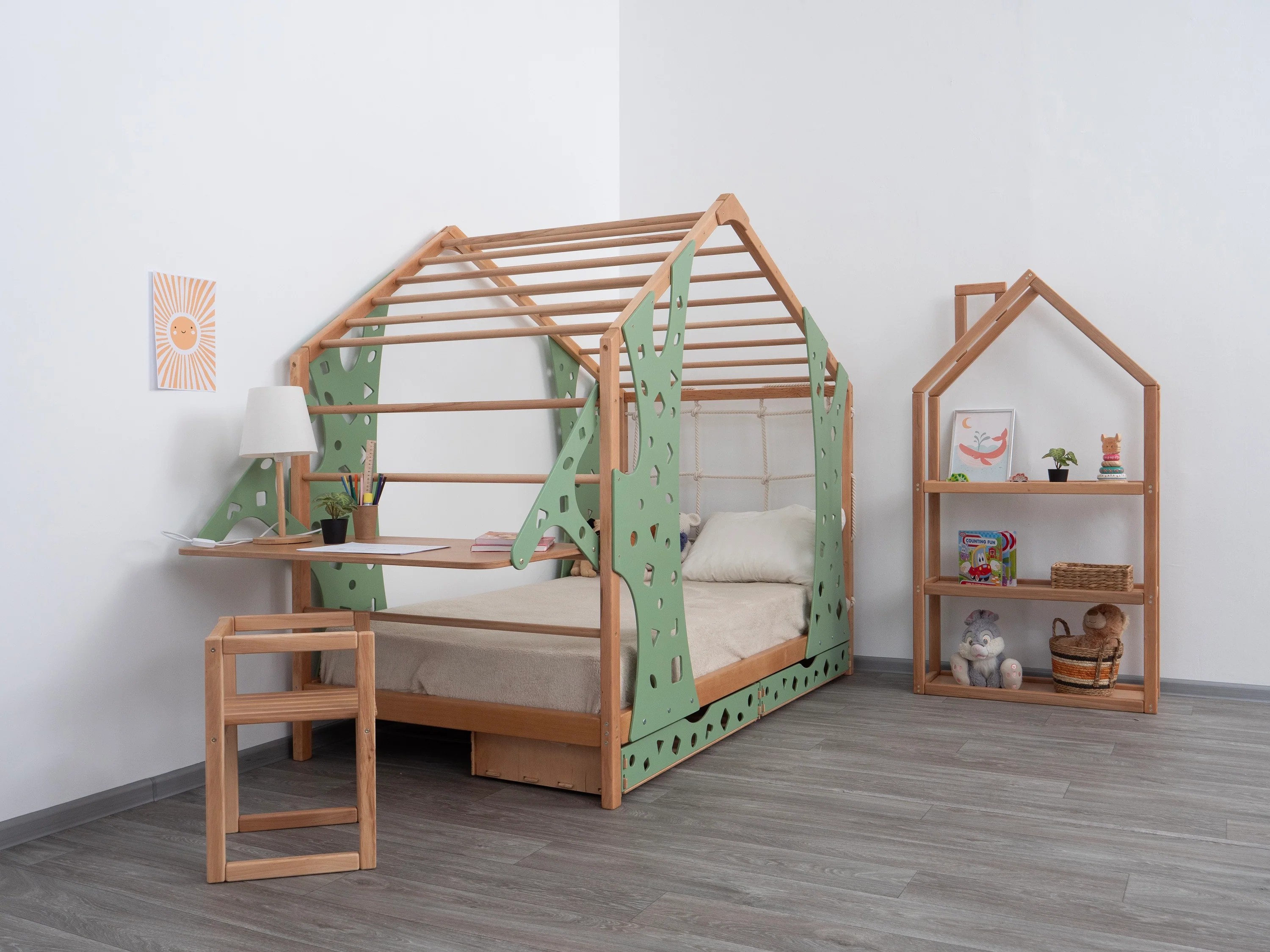 *Montessori Toddler Bed Twin B - Kids Outdoor Gym recension och pris