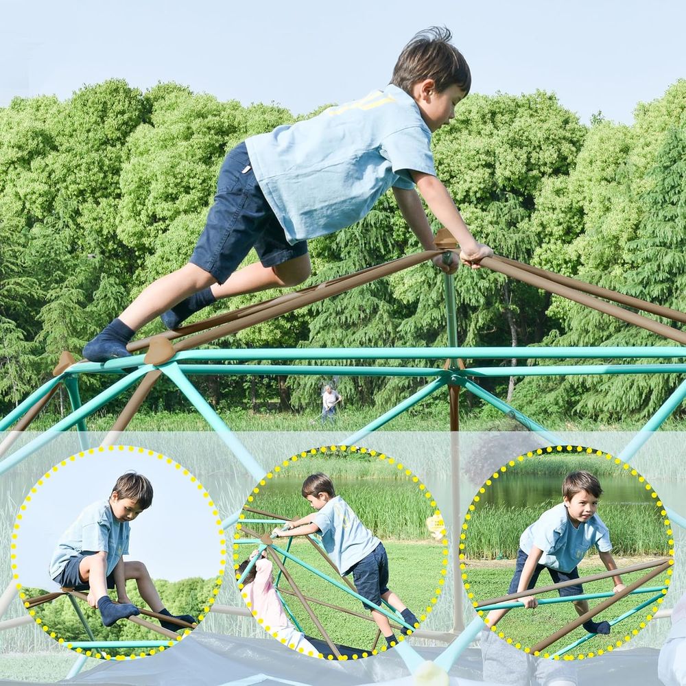 Geometric Dome Climber with Ha - Kids Outdoor Jungle Gym Dome recension och pris