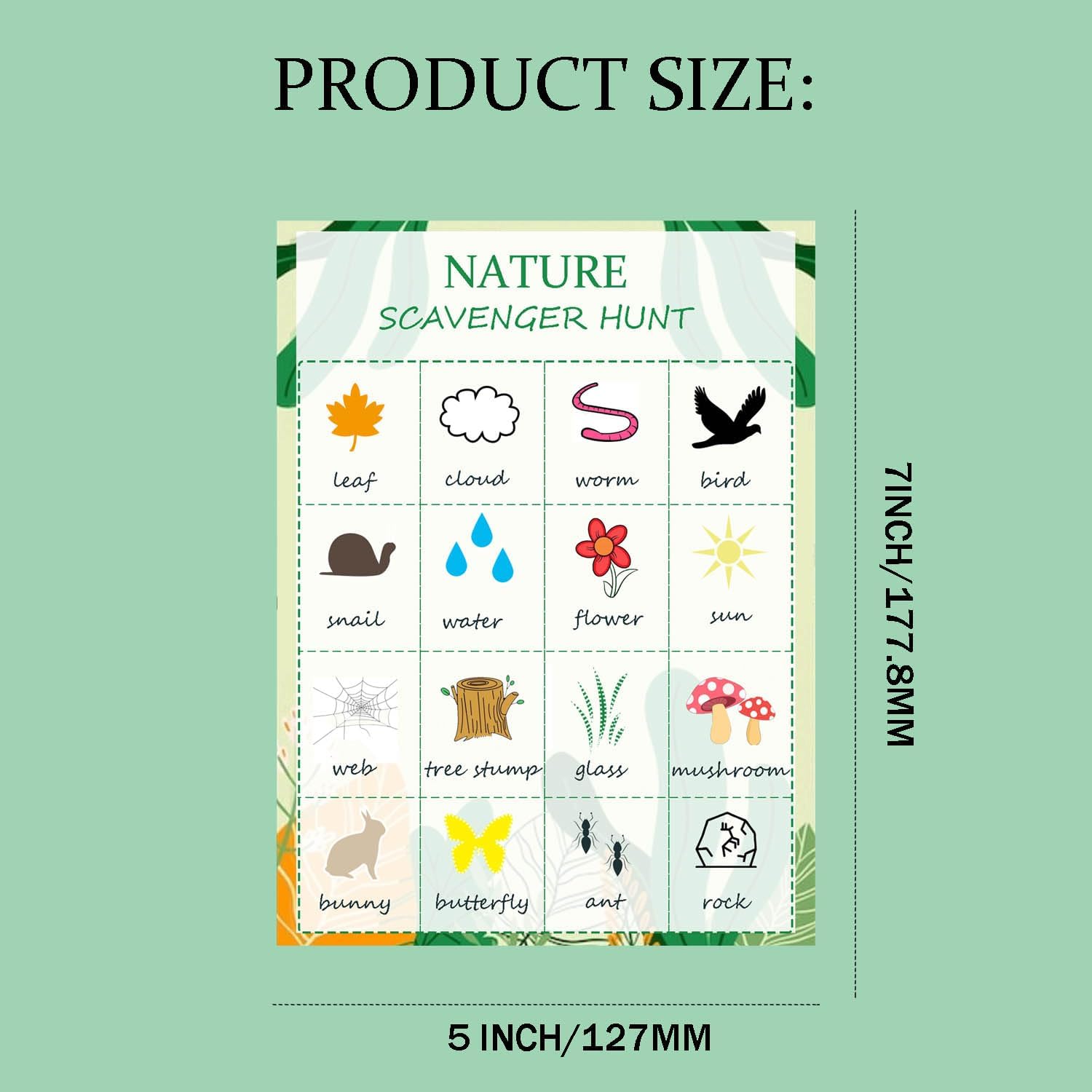Nature Scavenger Hunt Cards Na - Kids Outdoor Nature Scavenger Hunt recension och pris