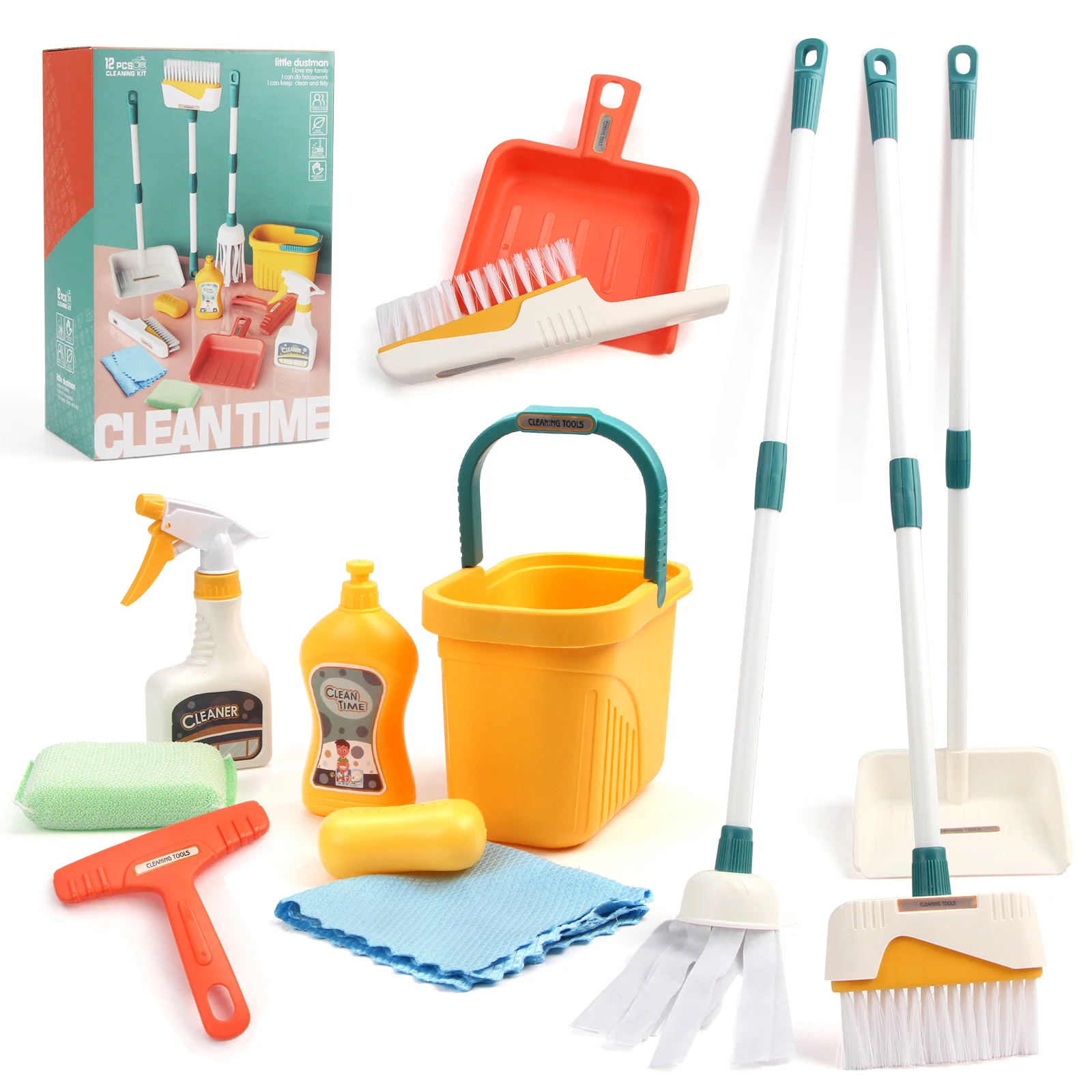 12pcs/set Kids Housework Suppl - Kids Outdoor Broom recension och pris