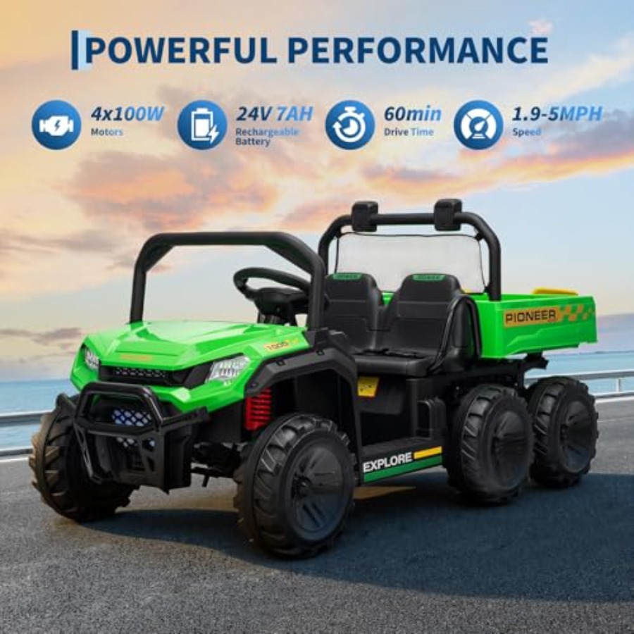Outdoor 24V electric ride-on d - Kids Outdoor Dump Truck recension och pris