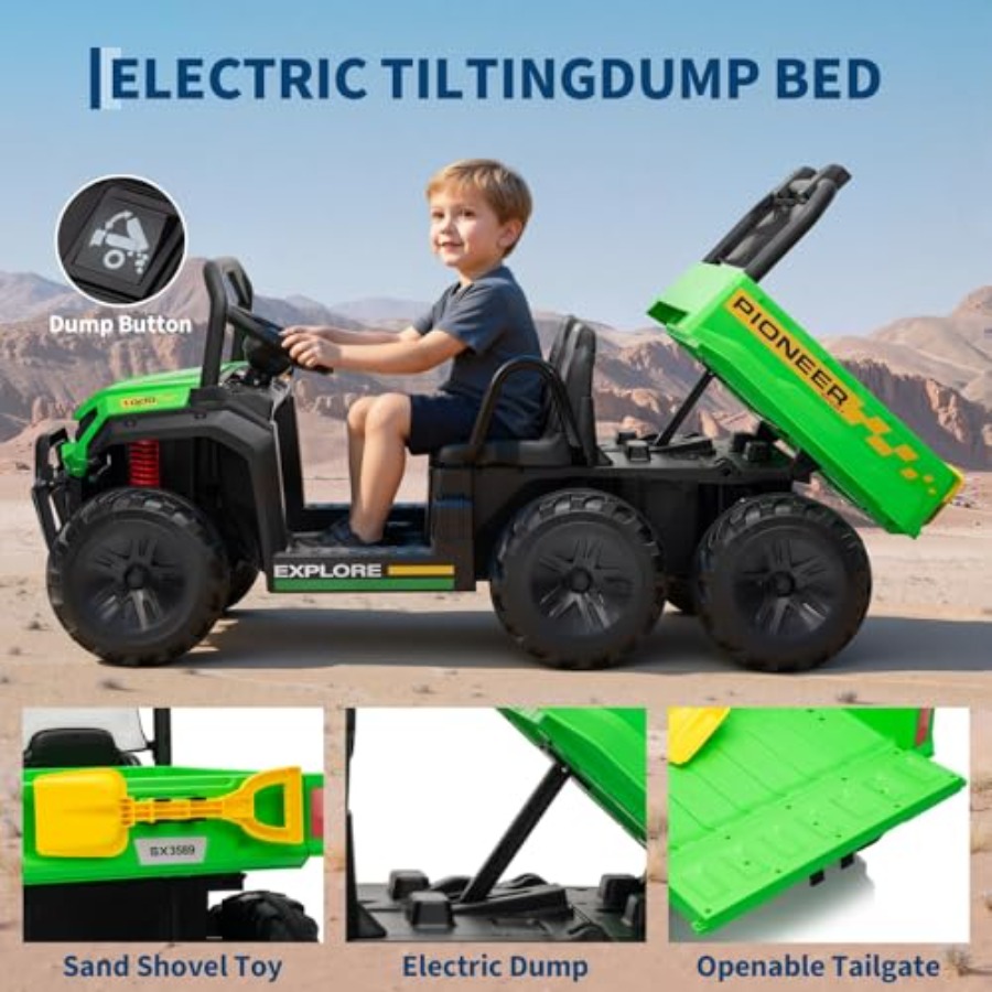 Outdoor 24V electric ride-on d - Kids Outdoor Dump Truck recension och pris