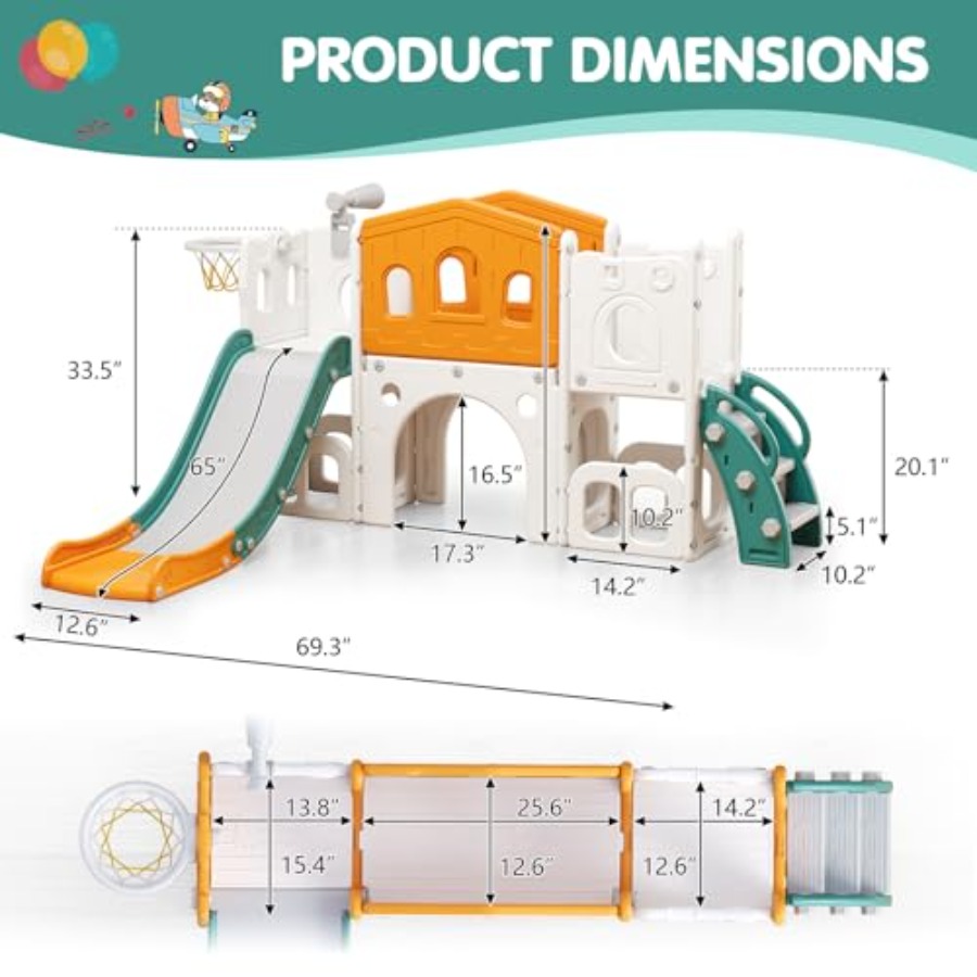 8 in 1 Toddler Slide Set Kid S - Kids Outdoor Playground recension och pris