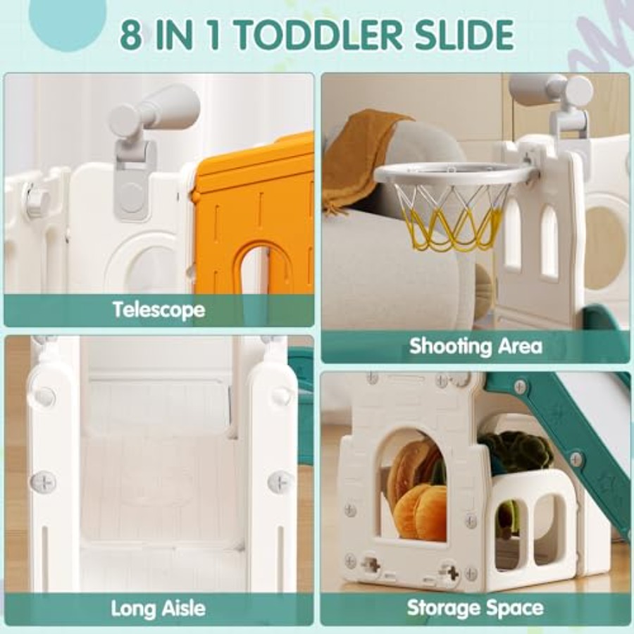 8 in 1 Toddler Slide Set Kid S - Kids Outdoor Playground recension och pris