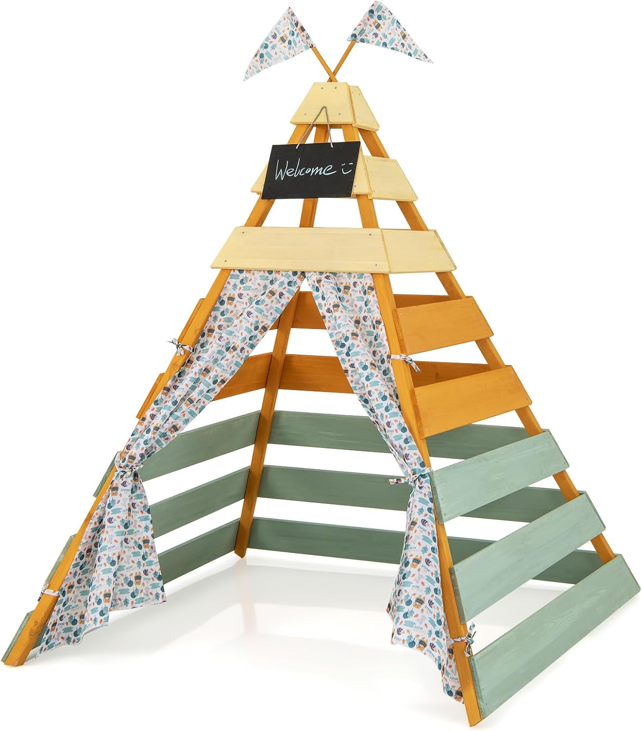 Teepee Tent for Kids, Large Ki - Kids Outdoor Chalkboard recension och pris