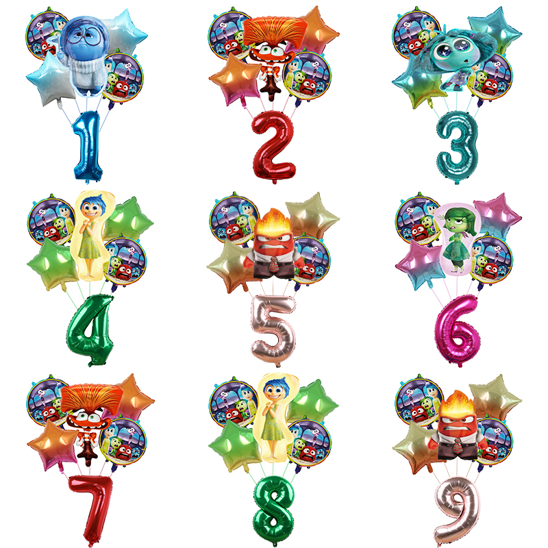 6pcs New Inside Out2 Balloons  - Kids Outdoor Easter Toys recension och pris