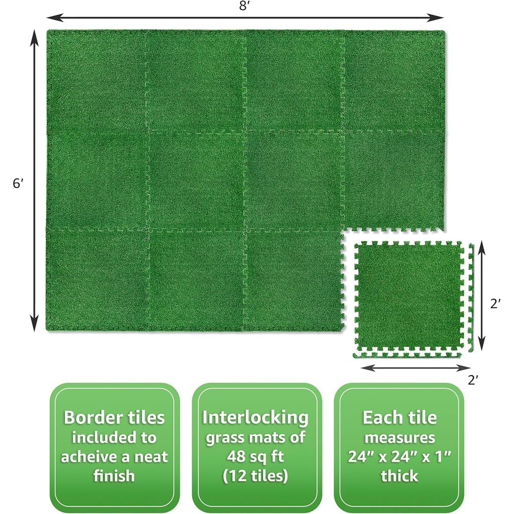 12-Piece Interlocking Artifici - Kids Outdoor Gym recension och pris