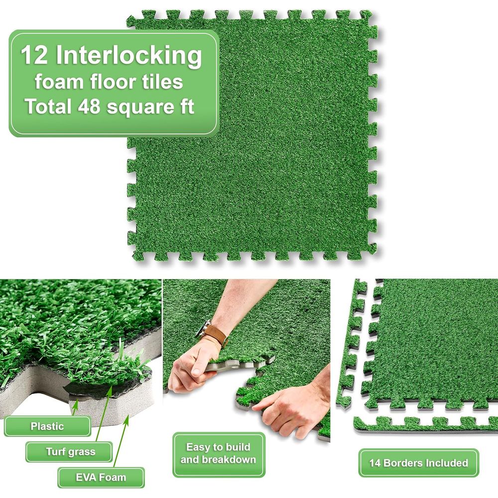 12-Piece Interlocking Artifici - Kids Outdoor Gym recension och pris