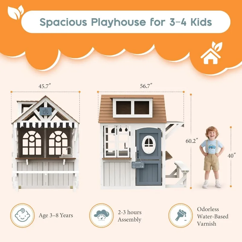 Albott Kids Outdoor Wooden Pla - Kids Outdoor Chalkboard recension och pris
