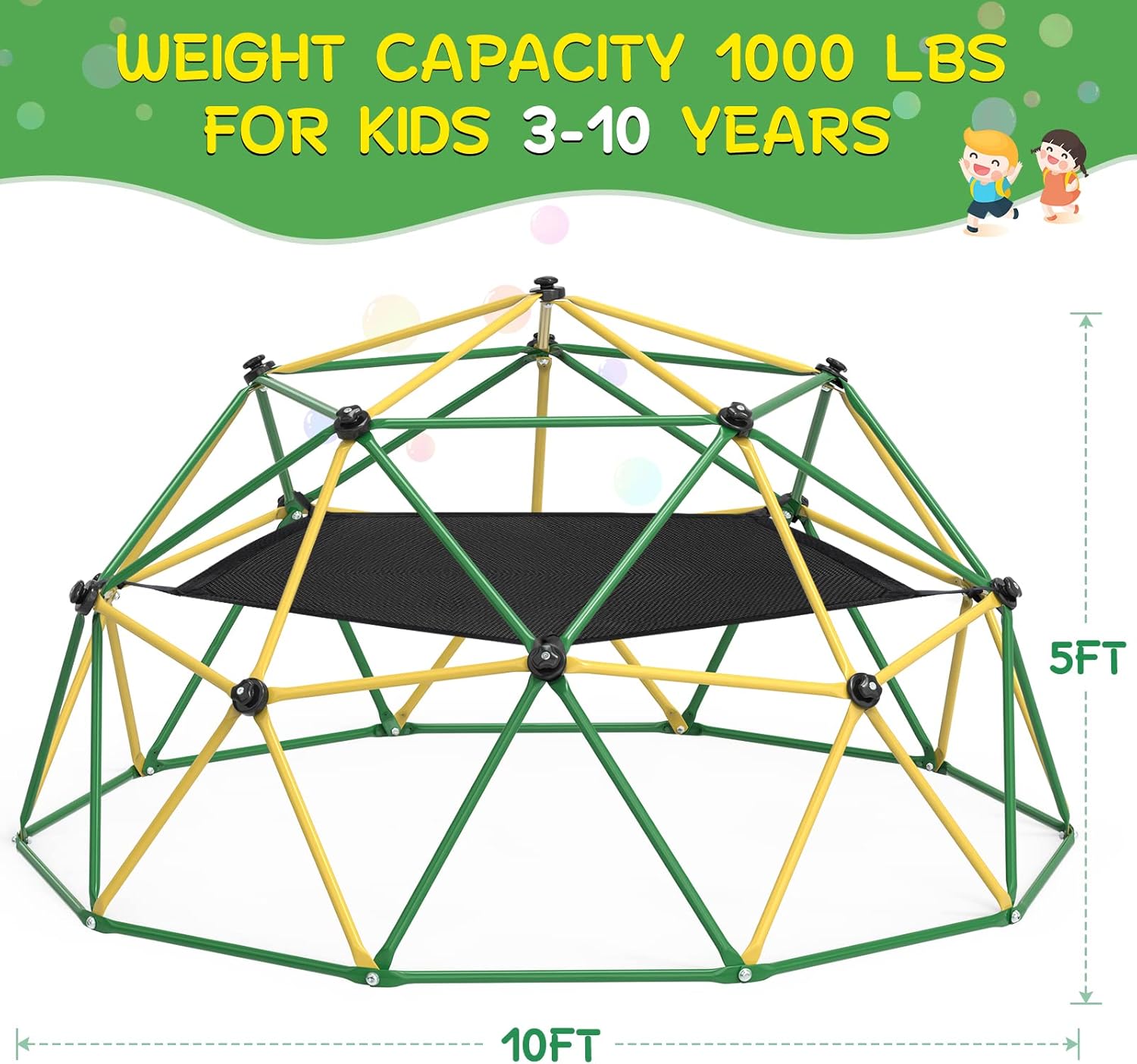 GIKPAL Climbing Dome, 10FT Dom - Kids Outdoor Jungle Gym Dome recension och pris