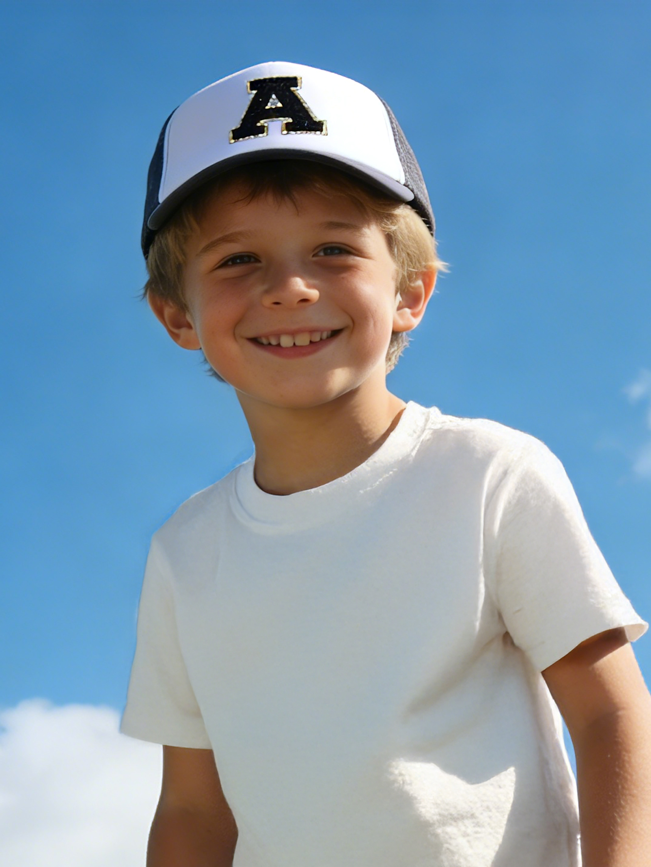 1pc Gray Hat With 26-Letter Pa - Kids Outdoor Hat recension och pris