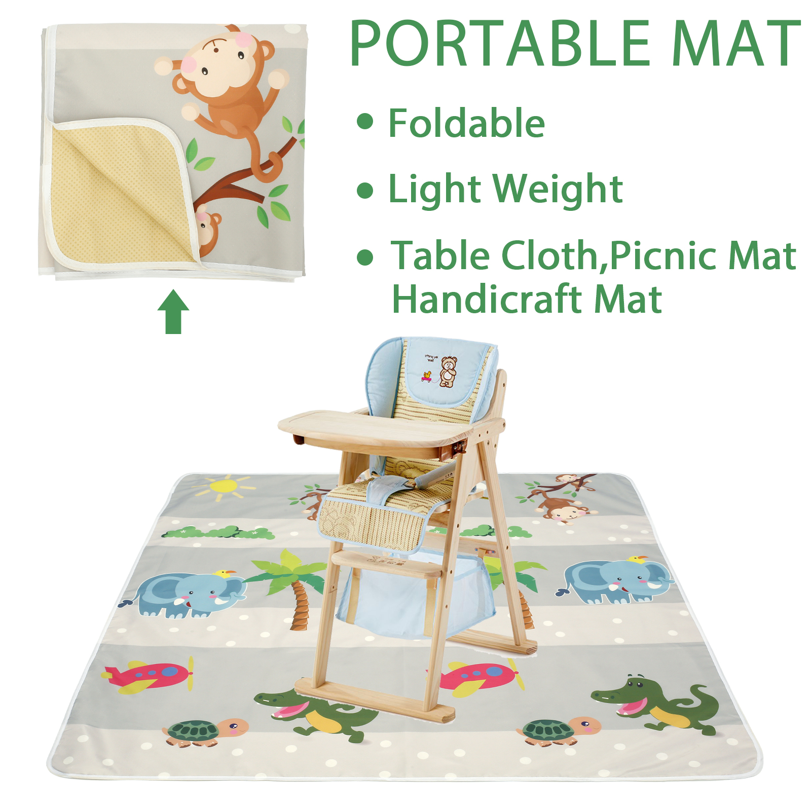 Baby Splat Mat for Under High  - Kids Outdoor Foldable Chair recension och pris