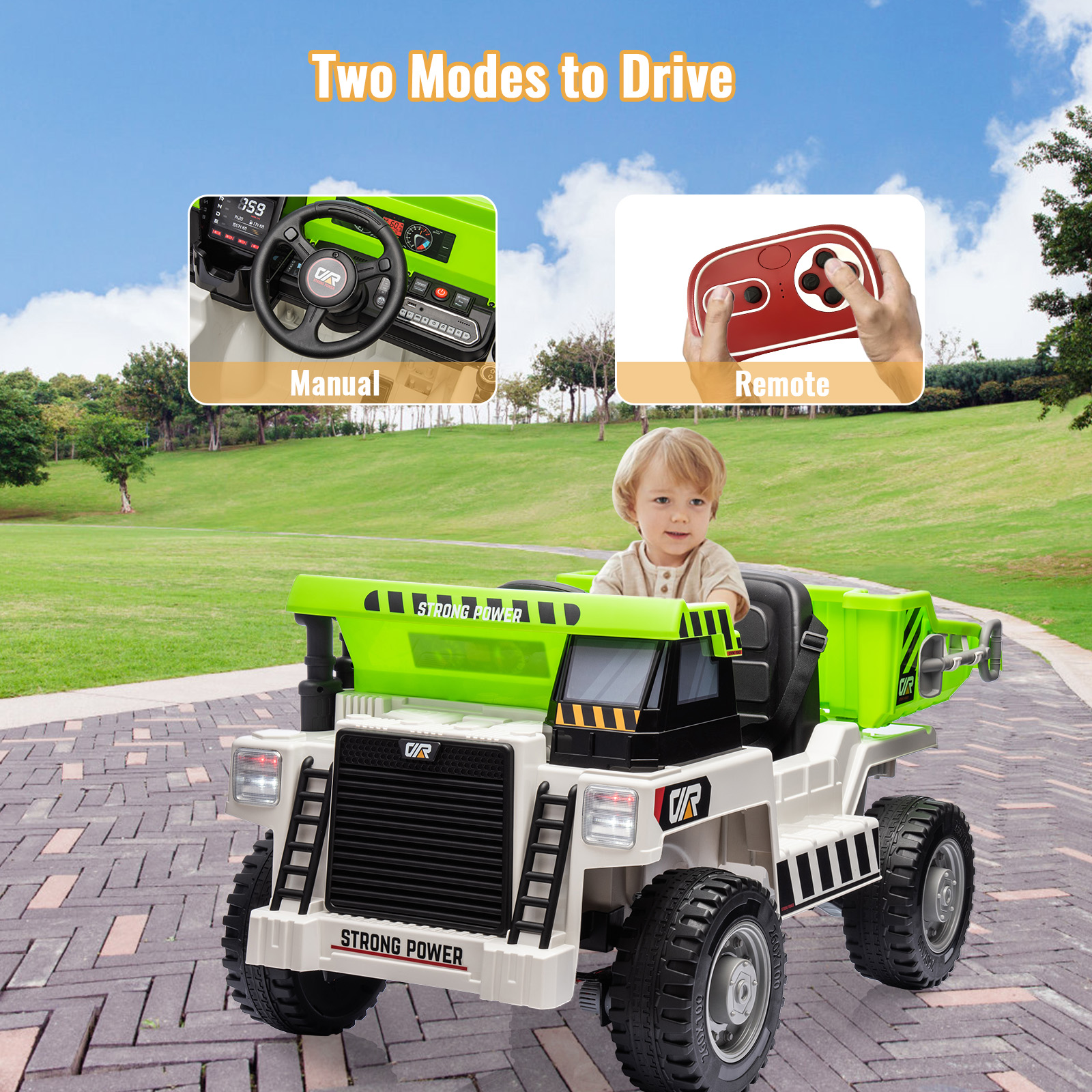12V Kids Ride-on Dump Truck wi - Kids Outdoor Dump Truck recension och pris