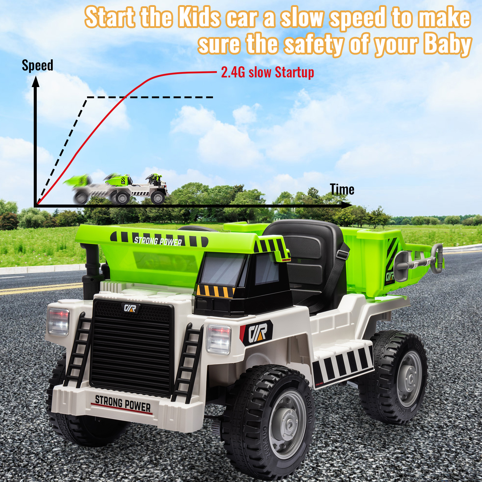 12V Kids Ride-on Dump Truck wi - Kids Outdoor Dump Truck recension och pris