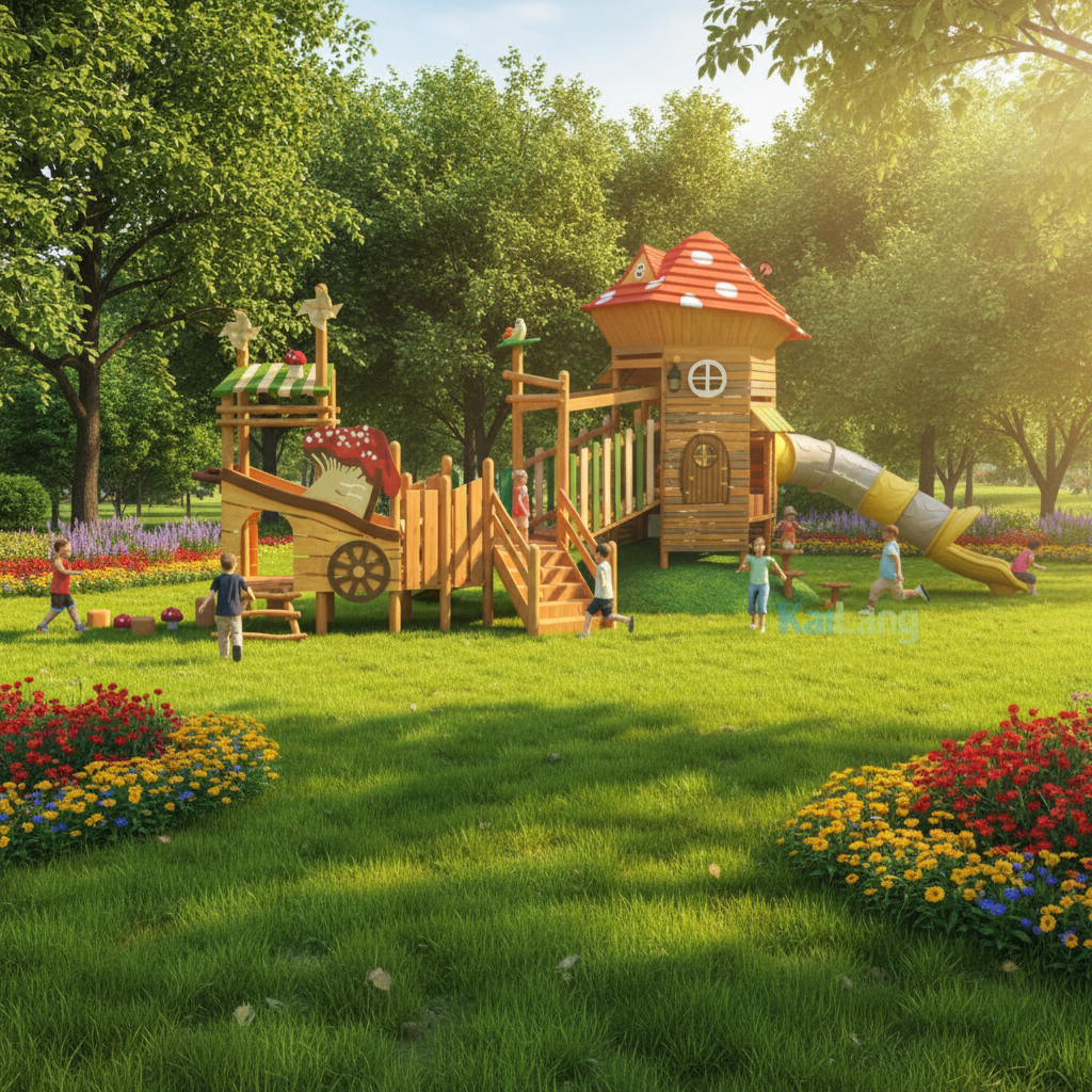 Forest Mushroom House Shape Wo - Outdoor Children'S Park recension och pris