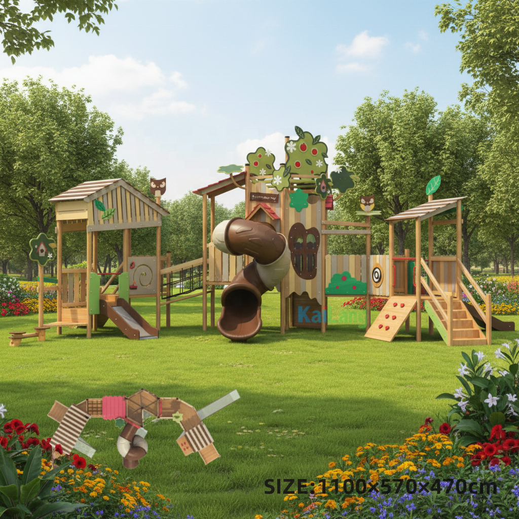 Forest Garden Wooden Amusement - Outdoor Children'S Park recension och pris
