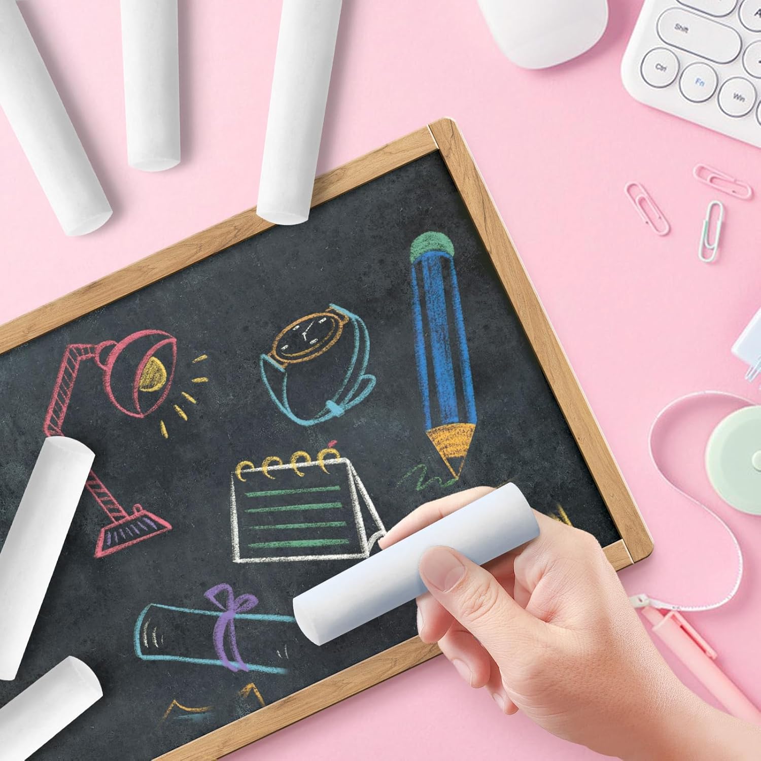 50 Pack White Sidewalk Chalks  - Kids Outdoor Chalkboard recension och pris