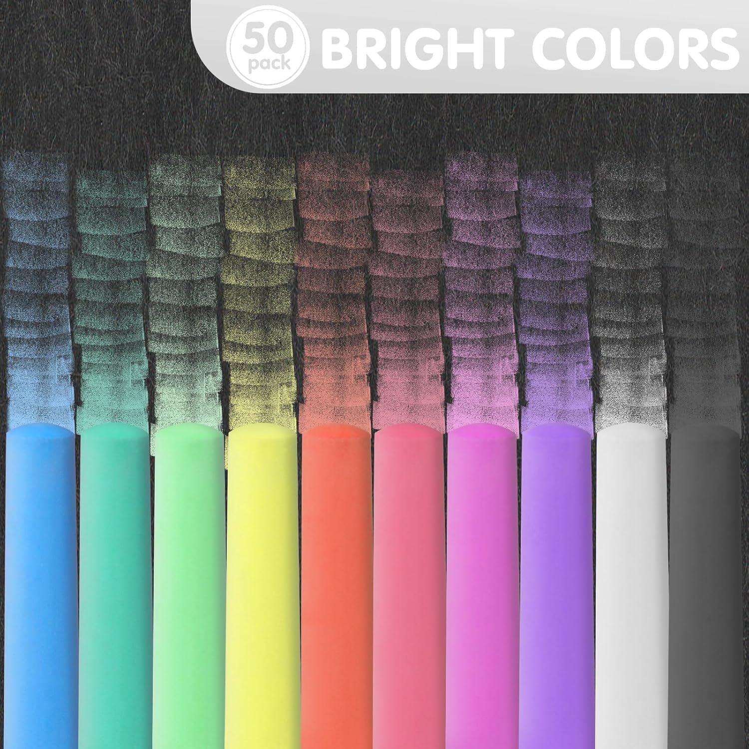 50 Pack White Sidewalk Chalks  - Kids Outdoor Chalkboard recension och pris