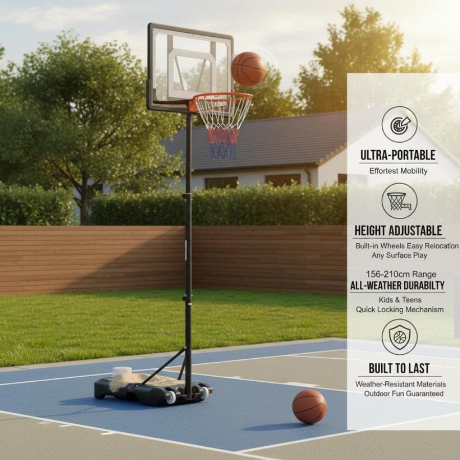 Basketball Stand with Wheels 8 - Kids Outdoor Basketball recension och pris