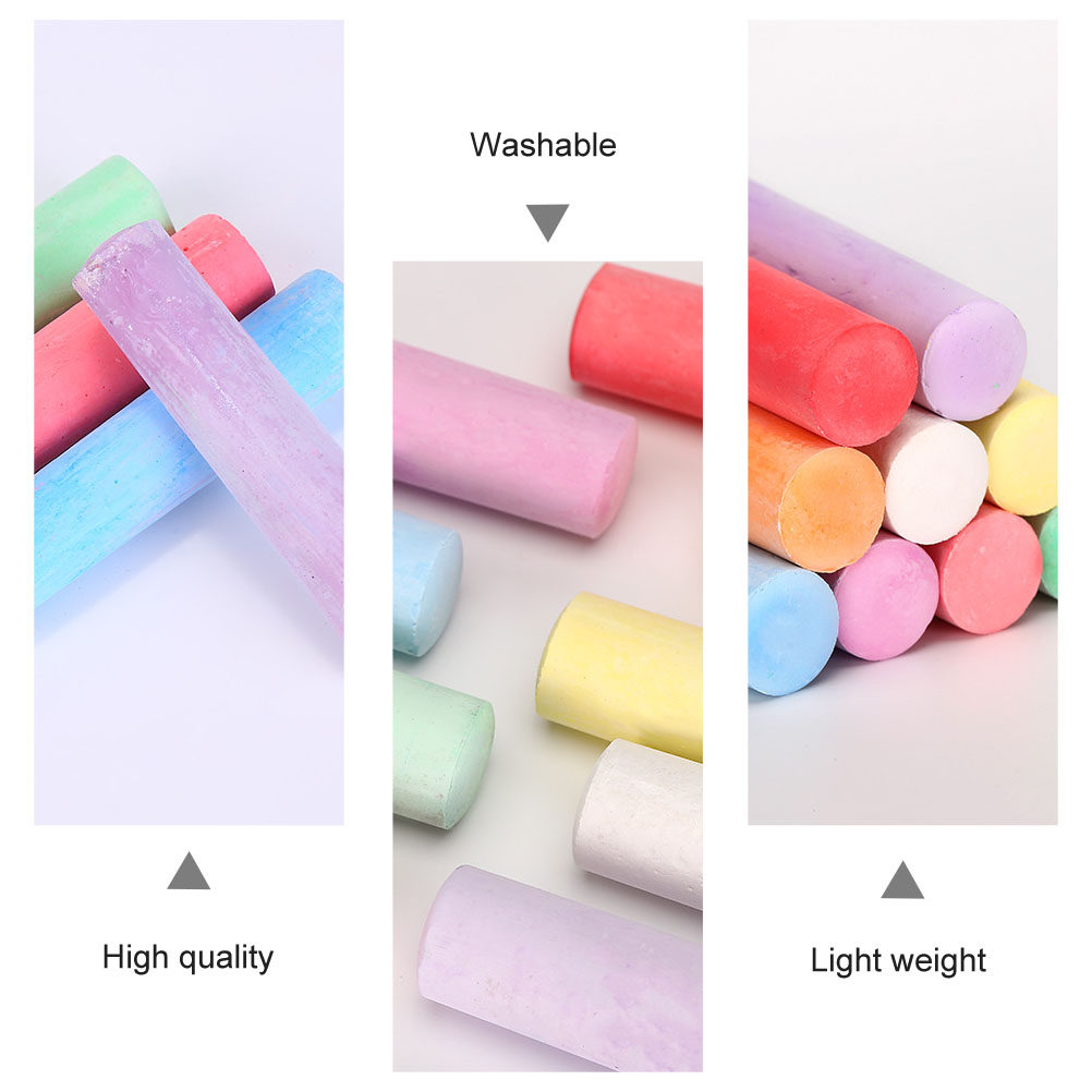 20Pcs Colorful Dustless Chalks - Kids Outdoor Chalkboard recension och pris