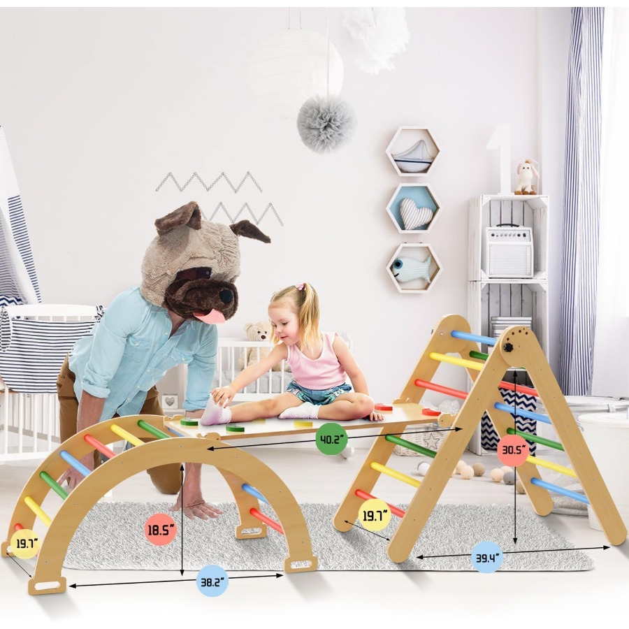 Pikler Triangle Set 5in1 Folda - Kids Outdoor Climbing Equipment recension och pris