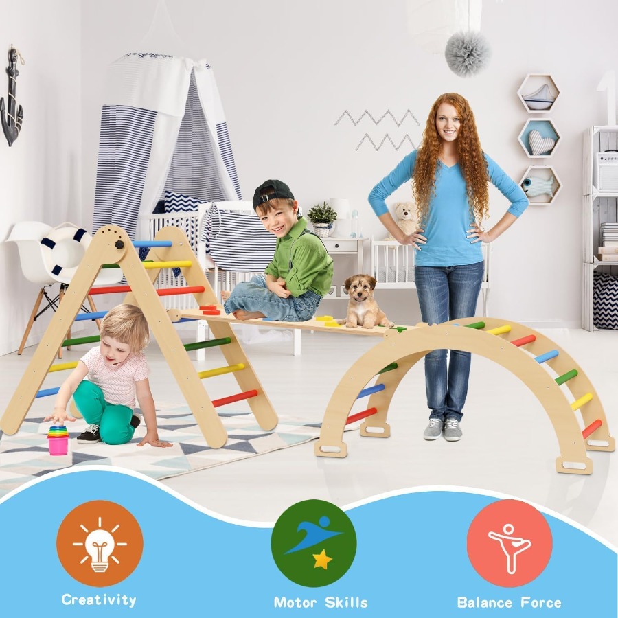 Pikler Triangle Set 5in1 Folda - Kids Outdoor Climbing Equipment recension och pris
