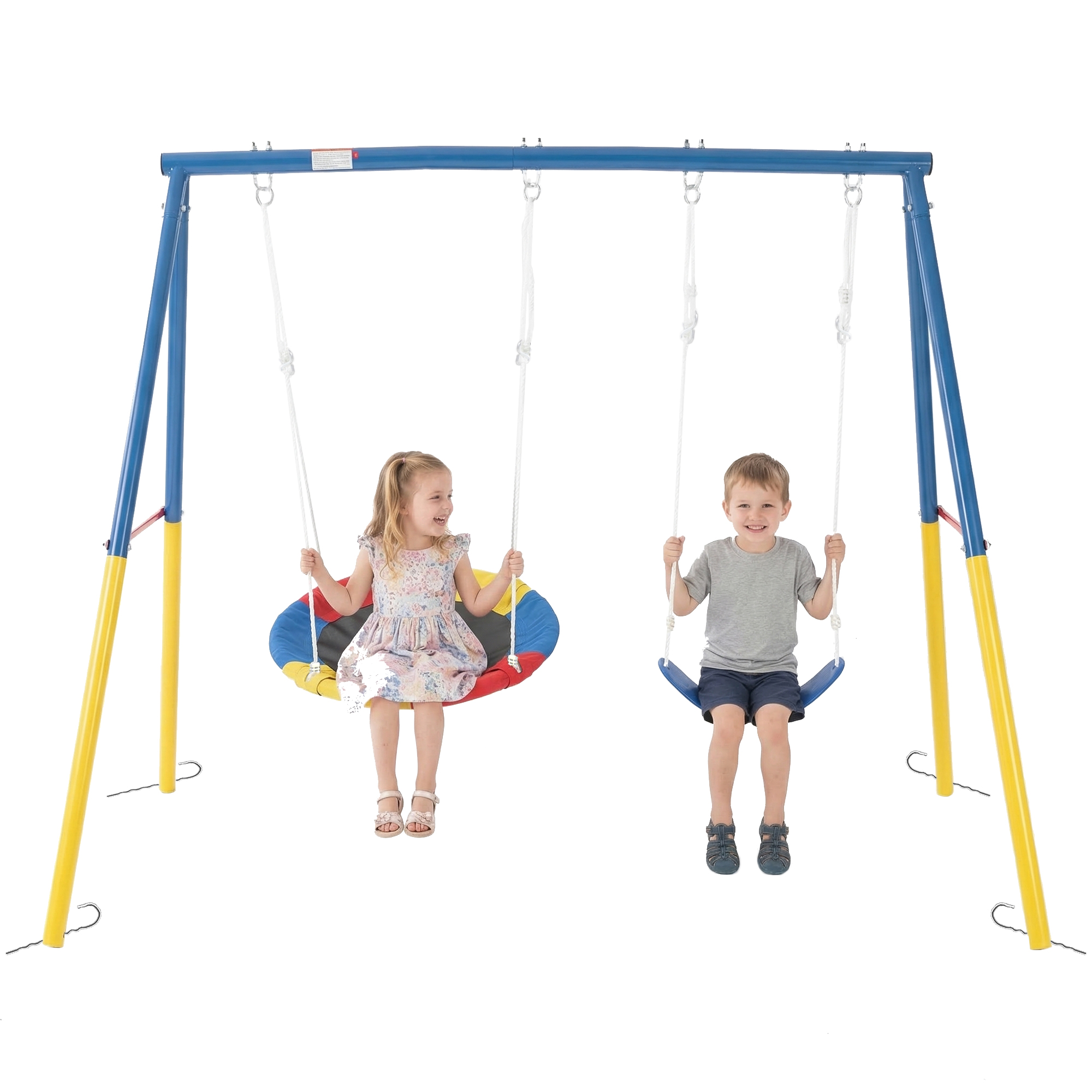Outdoor Swing Set with Backyar - Kids Outdoor Playground recension och pris