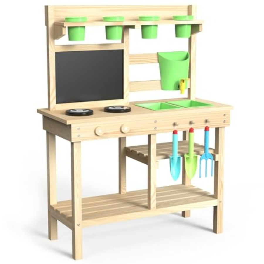 Outdoor play kitchen for kids: - Kids Outdoor Chalkboard recension och pris