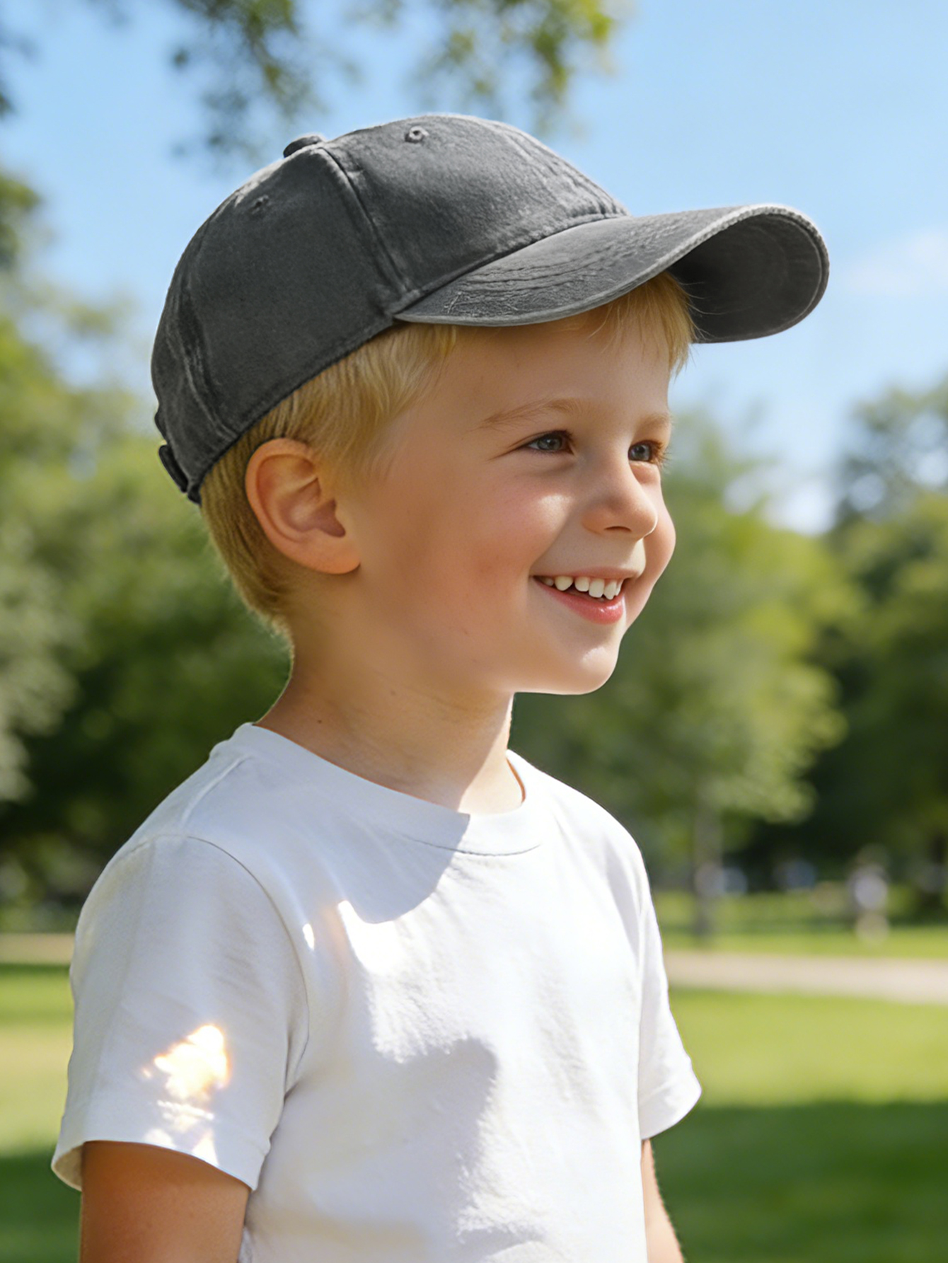1pc Kids Solid color Baseball  - Kids Outdoor Hat recension och pris